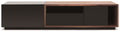 Black High-Gloss and Walnut TV Console