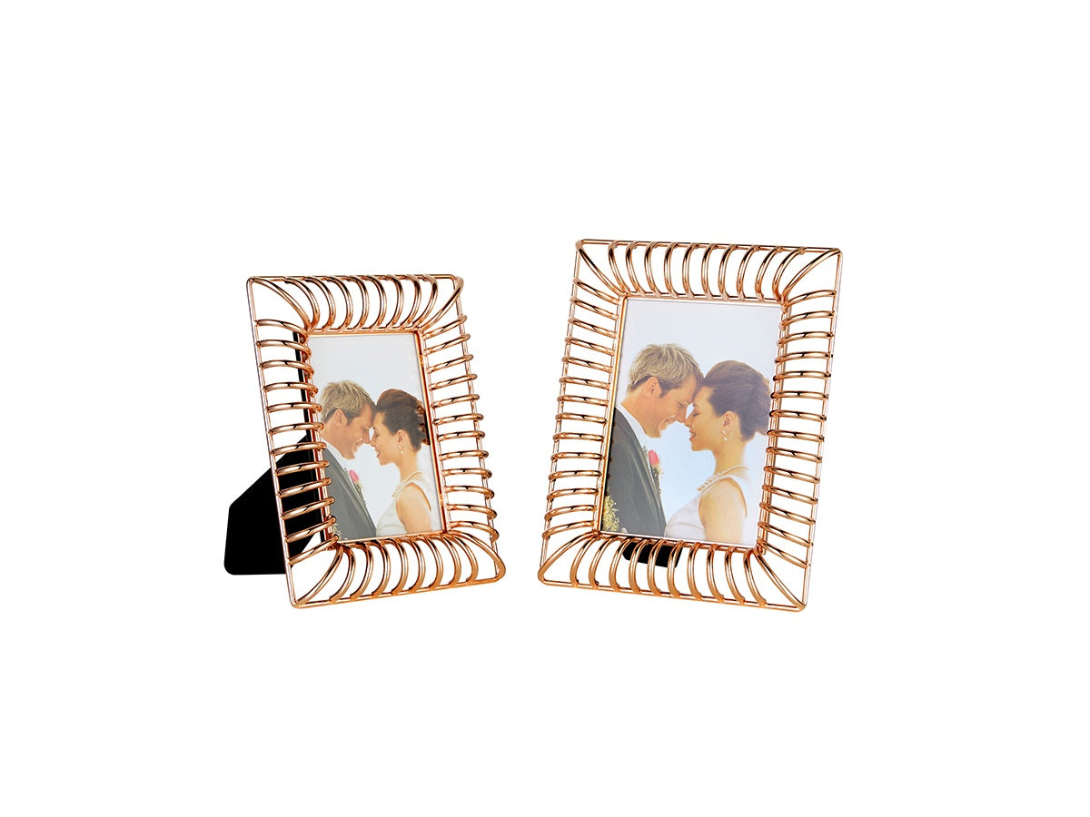 Gold Metal and Glass Photo Frame — Large