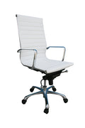 Comfy High Back White Office Chair