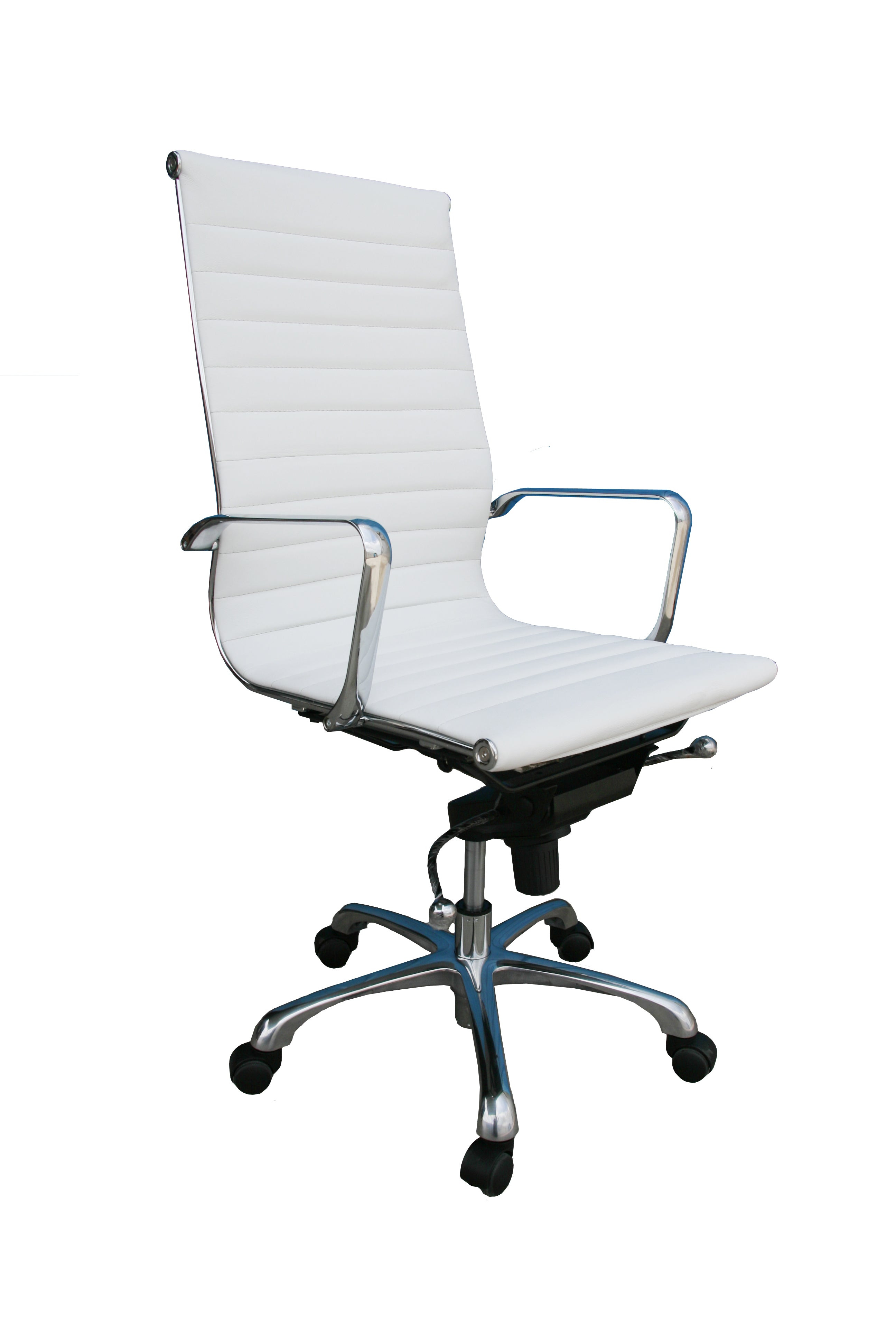 Comfy High Back White Office Chair