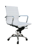 Comfy Low Back White Office Chair