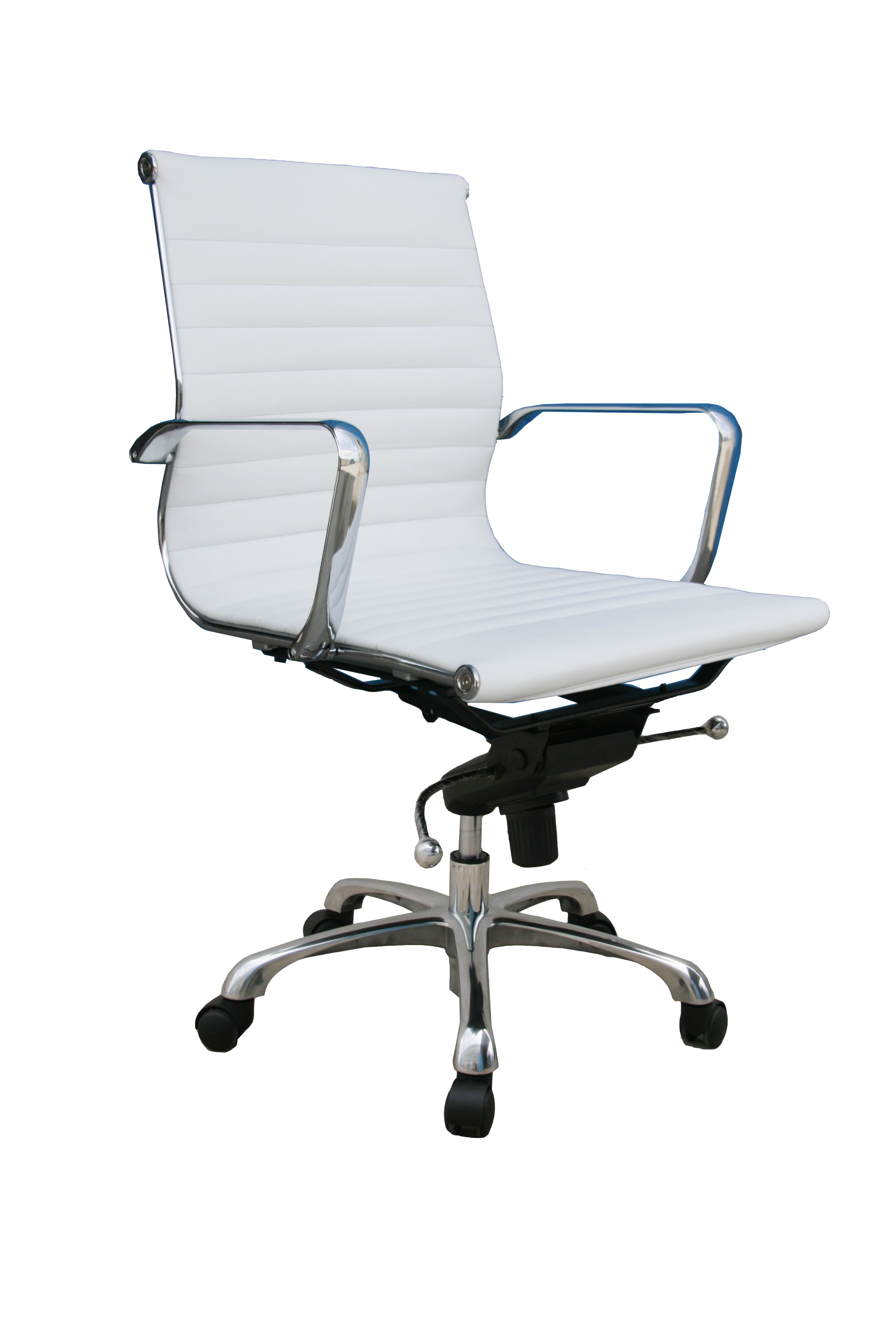 Comfy Low Back White Office Chair