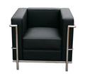 Cour Black Italian Leather Chair