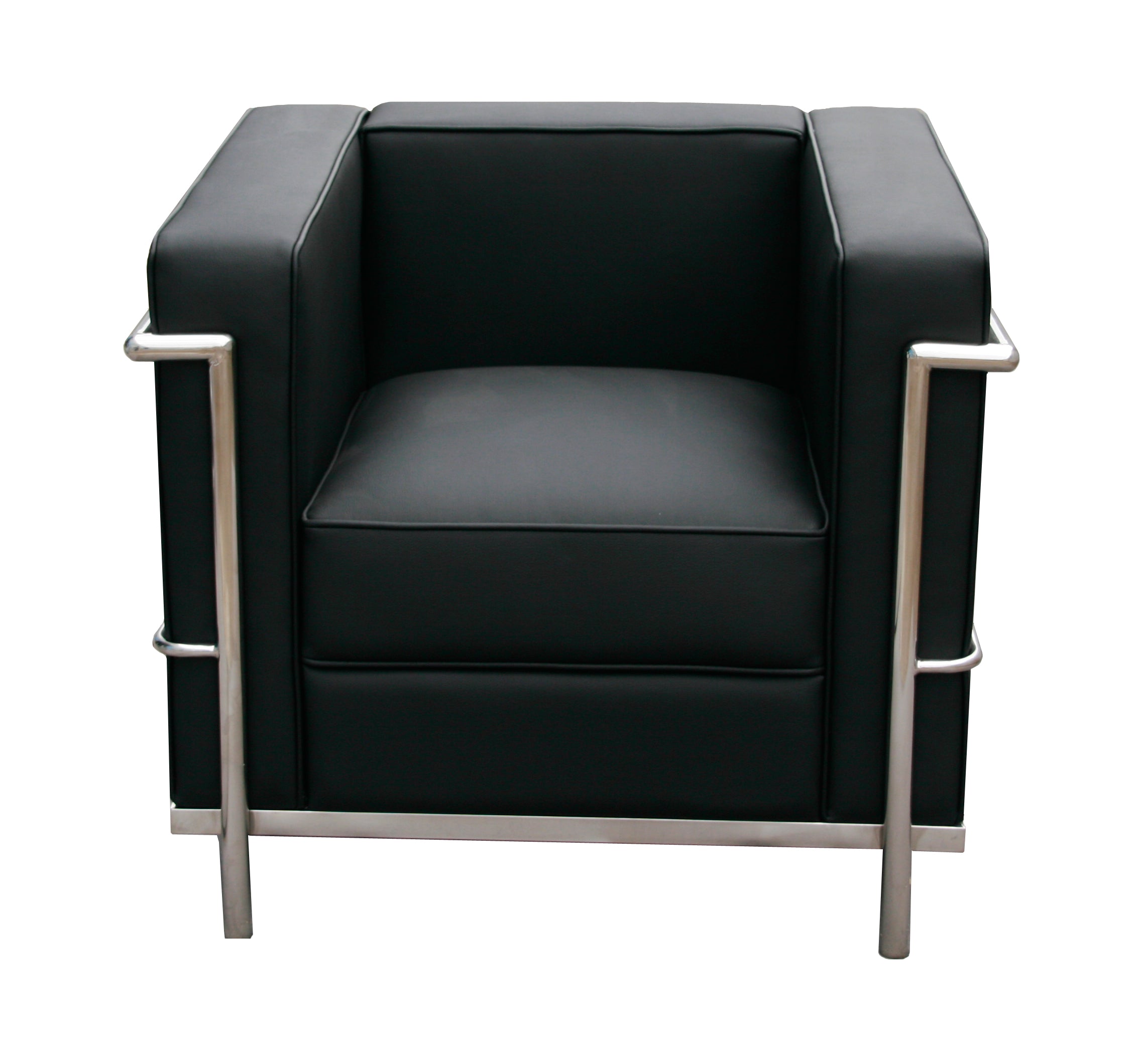 Cour Black Italian Leather Chair