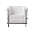 Cour White Italian Leather Chair