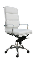 Plush White High Back Office Chair