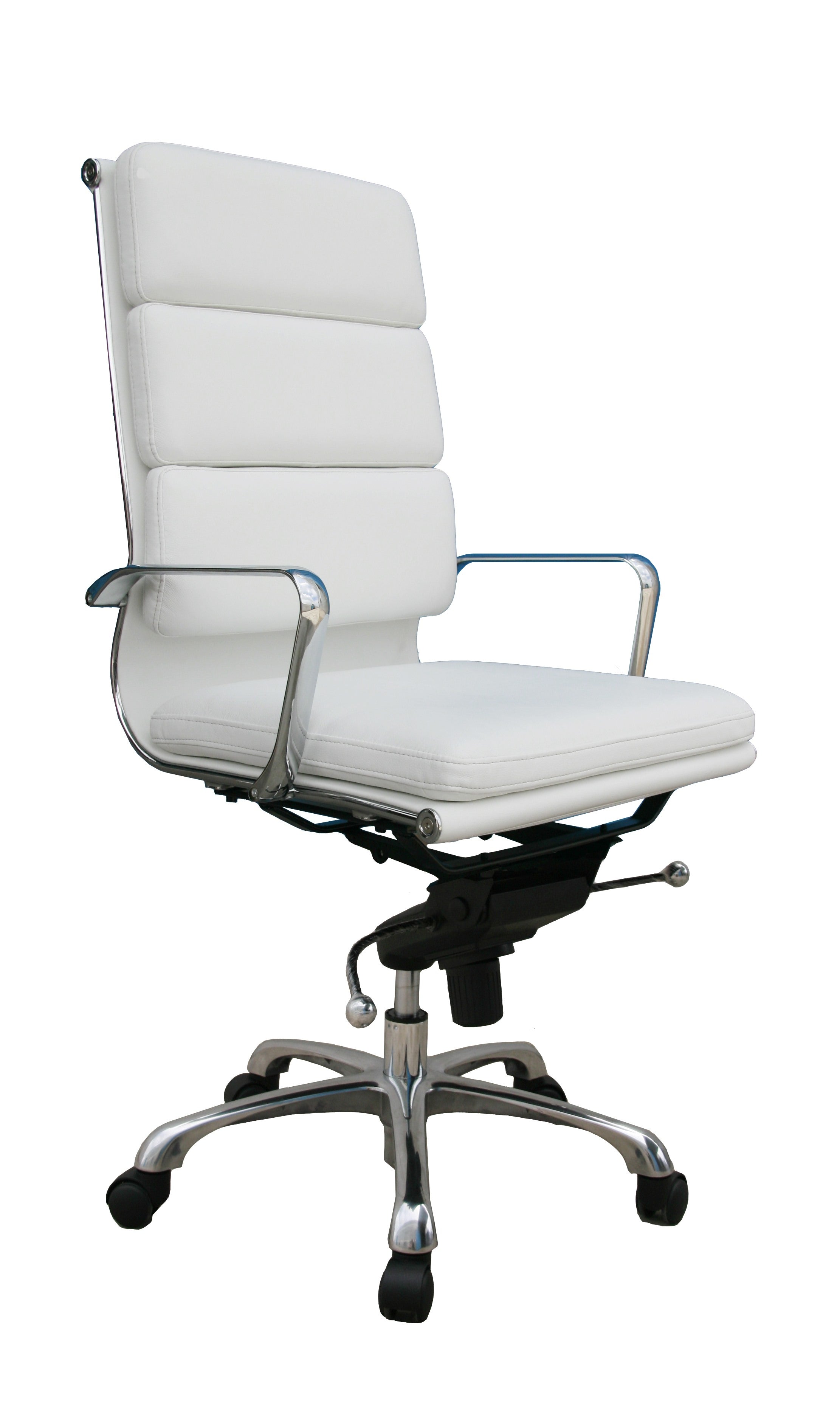 Plush White High Back Office Chair