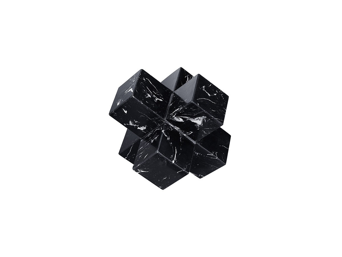 Large Marble Cross-geometric Ornament