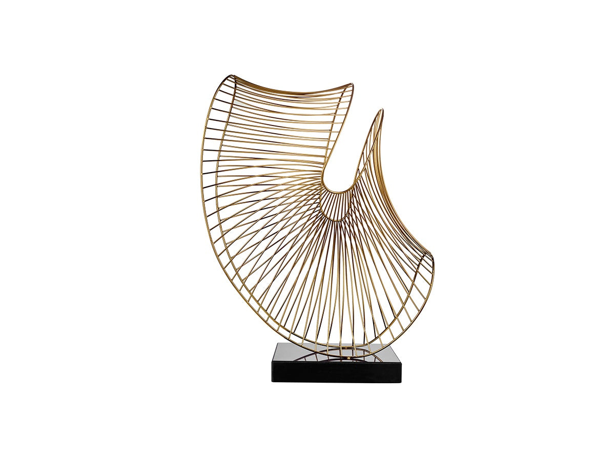 Polished Gold Dance-to-the-Tune Sculpture