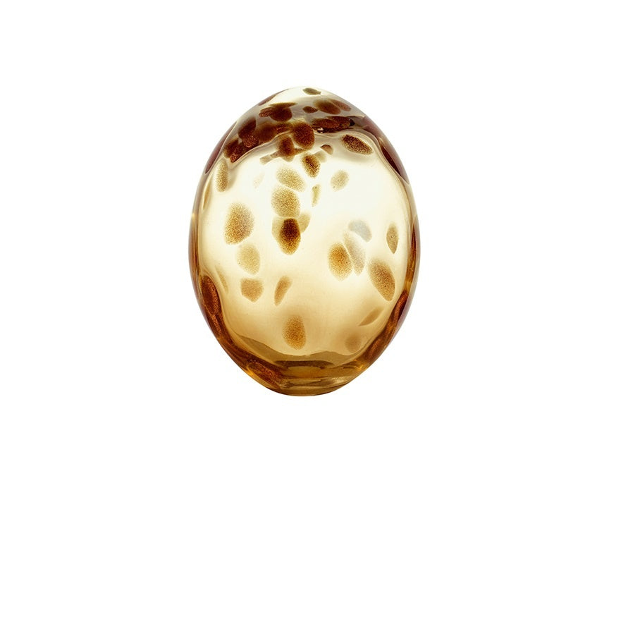 Large Glass Brown Egg Décor