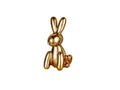 Tall-Profile Gold Porcelain Rabbit Decor