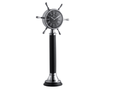 Tall Mixed-Metal Decorative Clock