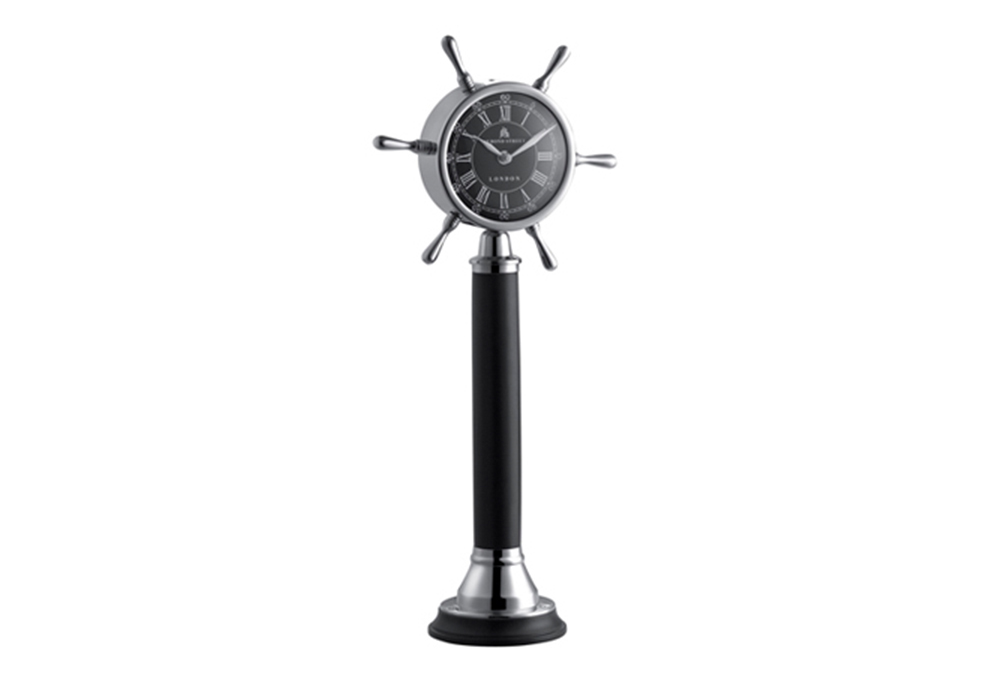 Compact Mixed-Metal Decorative Clock