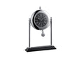 Wide Mixed-Metal Decorative Clock