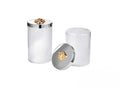 Small Metal And Glass Storage Jar