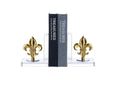 Crowe's Stainless Steel and Crystal Bookends — Set of Two