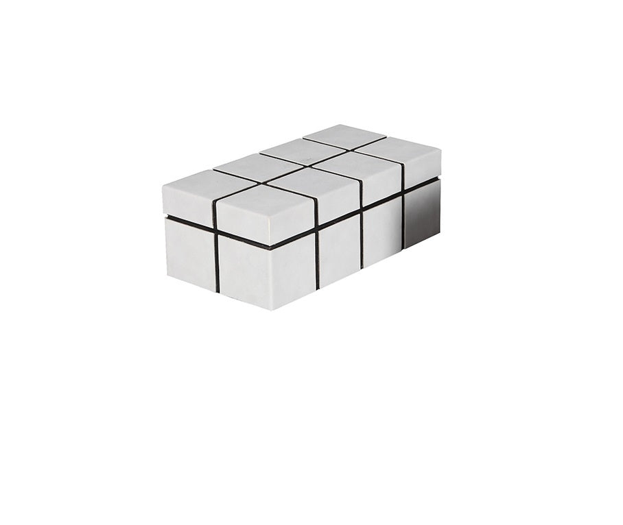 Silver Grey Rectangular Jewelry Box