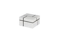 Silver Grey Square Jewelry Box