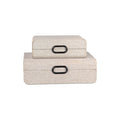 Small Linen Pattern Jewelry And Storage Box