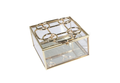 Large Glass Metal And Glass Cologne Decorative Box